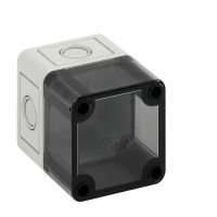 Dėžutė v/t [65x65x81] IP66 iQ tuščia pilka skaidrus dangtelis be halogenų TKPC77-8-tm - SPELSBERG