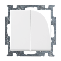 Perjungiklis p/t dvigubas be rėmelio baltas 2006/6/6 UC-94-507 Basic-55 - ABB
