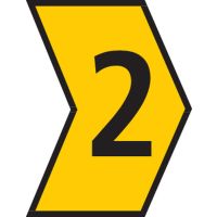 Markiruotė "2" laidui užmaunama 2-5mm karpoma geltona HGDC2 [pak. po 1000 vnt.] - HELLERMANN TYTON