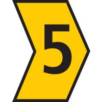 Markiruotė "5" laidui užmaunama 2-5mm karpoma geltona HGDC2 [pak. po 1000 vnt.] - HELLERMANN TYTON