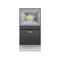 Prožektorius LED 10W IP55 4000K 840lm juodas su judesio jutikliu THELEDA S10BK - THEBEN