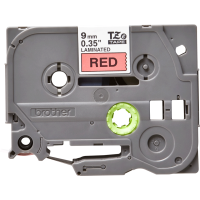 Juostelė spausdintuvui 9mm juoda ant raudono [8m] - BROTHER