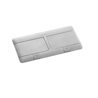 Dėžutė su dangčiu grindims 4 vietų (8 modulių ) aliumininė - LEGRAND