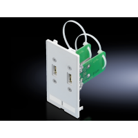 Įdėklas rėmeliui su jungtimis 2xUSB A jack/jack SZ 2482.540 - RITTAL