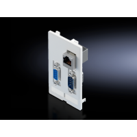 Įdėklas rėmeliui su jungtimis 1xRJ45 Kat.5e jack/jack 1xSUB-D9 jack/jack 1xSUB-D9 pin/pin SZ 2482.550 - RITTAL