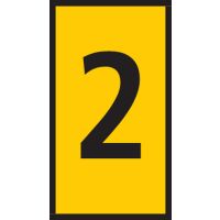 Markiruotė "2" laidui užspaudžiama 0.15-0.75mm2 WIC0 [pak. po 200 vnt.] - HELLERMANN TYTON