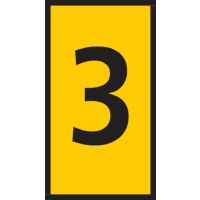 Markiruotė "3" laidui užspaudžiama 0.15-0.75mm2 WIC0 [pak. po 200 vnt.] - HELLERMANN TYTON