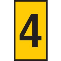 Markiruotė "4" laidui užspaudžiama 0.15-0.75mm2 WIC0 [pak. po 200 vnt.] - HELLERMANN TYTON