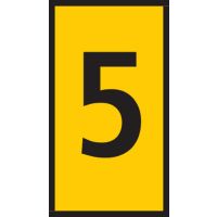 Markiruotė "5" laidui užspaudžiama 0.15-0.75mm2 WIC0 [pak. po 200 vnt.] - HELLERMANN TYTON