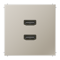 Lizdas HDMI dvigubas plieninis LS - JUNG
