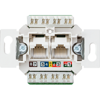 Lizdas kompiuterinis p/t dvigubas UAE8x8P Kat.6 - JUNG