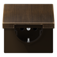 Lizdas p/t su į/ž su dangteliu sendinto žalvario spalvos LS - JUNG