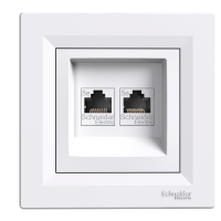 Lizdas p/t kompiuterinis 2x8 Kat.5 baltas ASFORA - SCHNEIDER ELECTRIC
