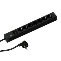 Lizdų blokas v/t SCHUKO 7x230V H05VV-F 3x1.5mm2 2m jungiklis CONNECT LINE - BACHMANN