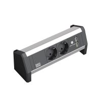 Lizdų blokas v/t SCHUKO 2x230V 1xUSB, GST18 jungtis DESK1 - BACHMANN