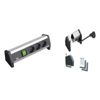 Lizdų blokas v/t SCHUKO 3x230V su jungtuku,H05VV-F 3x1.5mm2 3m DESK1 - BACHMANN