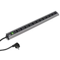 Lizdų blokas SCHUKO 12x230V su jungikliu H05VV-F 3x1.5mm2 2m HANDWERKERLEISTE - BACHMANN