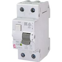 Relė srovės nuotėkio RCBO 2P 25A C 30mA AC-tipas su automatu 10kA KZS-2M AC C25/0.03 - ETI
