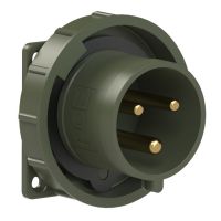 Kištukas CEE į/l 3P 32A 230V 6h IP67 žalias [75x75] - PCE