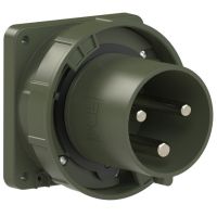 Kištukas CEE į/l 3P 125A 230V 6h IP67 žalias [120x120] POWER TWIST - PCE