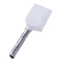 Antgalis dvigubas gilzinis izoliuotas 2x0.5mm2 Cu baltas L-8mm ICIAE058Z [100] - INTERCABLE