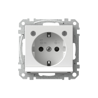 Lizdas p/t SCHUKO IP20 be rėmelio su apsauga nuo vaikų ir pašvietimu varžtiniai kontaktai baltas 16A 250V Exxact - SCHNEIDER ELECTRIC