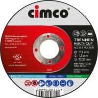 Diskas pjovimo metalui 115mm 1.2mm - CIMCO