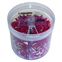 Rinkinys antgalių gilzinių izoliuotų 0.5mm2 baltas L-8mm DIN46228 PAEHG [rinkinyje 2000 vnt.] - PROTEC