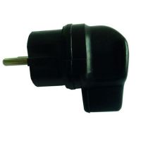 Kištukas a/k kampinis guminis su įžeminimu 16A IP44 juodas SCHUKO PVGWS - PROTEC