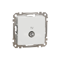 Lizdas p/t TV galinis IP20 be rėmelio varžtiniai kontaktai baltas 4db SEDNA DESIGN - SCHNEIDER ELECTRIC