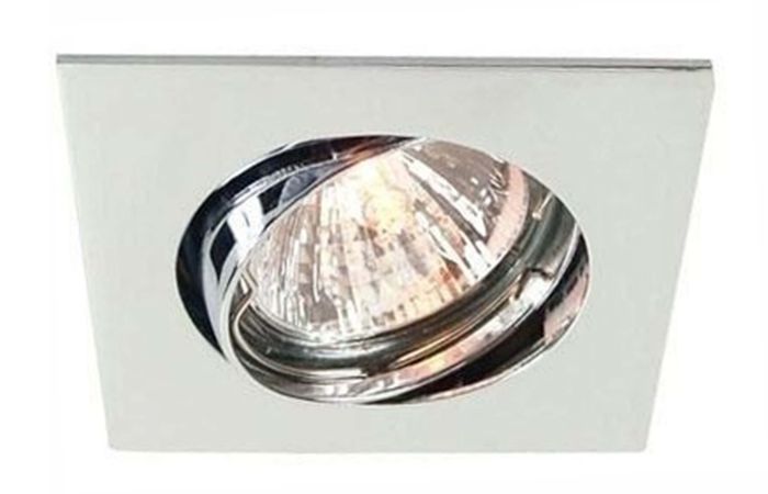 Šviestuvas į/l 1x50W GU5.3 82x82mm H-27mm choromo spalvos CEILING BUILT-IN RING - DEKO LIGHT