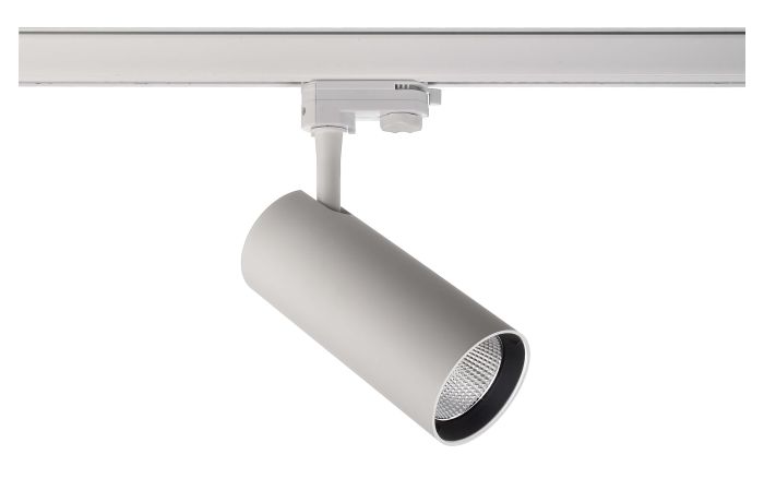 Prožektorius LED 20W 4000K 1785lm į 3F bėgelį D-80mm H-185mm baltos spalvos HORUS - DEKO LIGHT