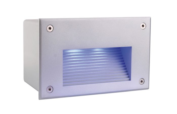 Šviestuvas į/l 3.5W 24V IP65 24lm RGB 171x106mm H-65mm dimeriuojamas sidabrinės spalvos SIDE III LED RGB - DEKO LIGHT