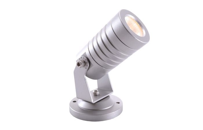 Prožektorius lauko LED 2.6W 24V IP65 3000K 150lm D-42mm H-85mm sidabrinės spalvos su laidu 2m MINI I WW - DEKO LIGHT