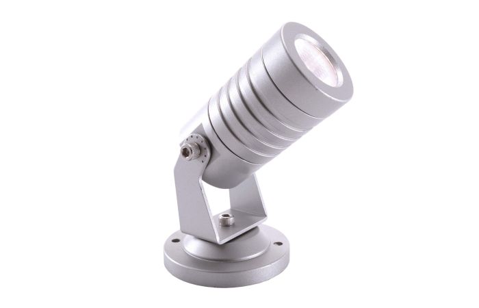 Prožektorius lauko LED 2W IP44/IP65 6000K 180lm D-42mm H-85mm sidabrinės spalvos su laidu 2m MINI I CW - DEKO LIGHT