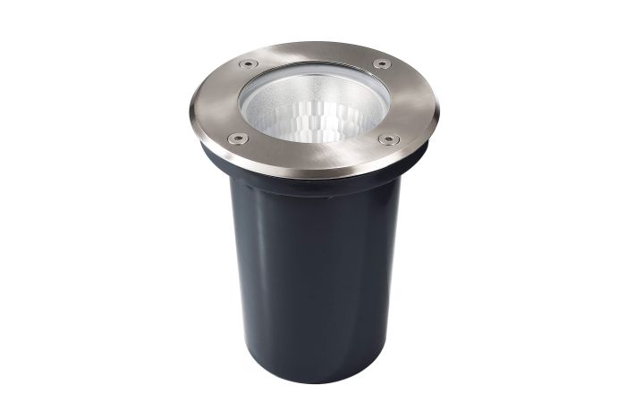 Šviestuvas į/ž 1x9W E27 IP67 D-136mm H-156mm nerūdijančio plieno sidabrinės spalvos PHAKT - DEKO LIGHT