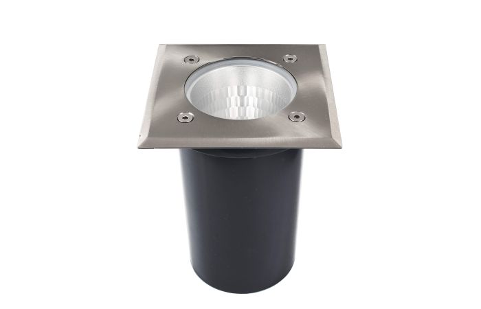 Šviestuvas į/ž 1x9W E27 IP67 136x136mm H-156mm nerūdijančio plieno sidabrinės spalvos PHAKT - DEKO LIGHT