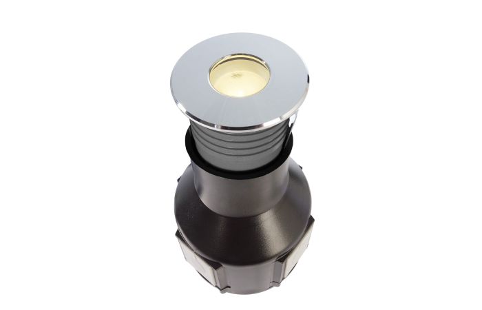 Šviestuvas į/ž LED 2.4W 24V IP67 3000K 150lm D-55mm H-83mm nerūdijančio plieno sidabrinės spalvos su laidu 1m ALZIRR II - DEKO LIGHT