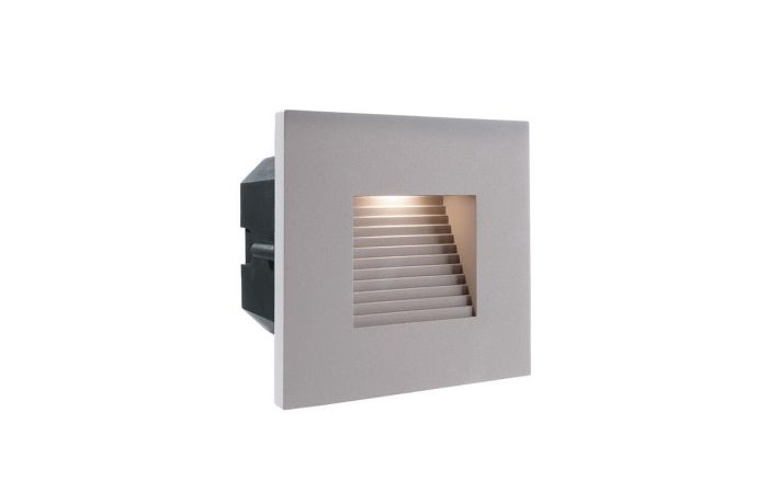 Dangtelis šviestuvui 100x100mm į sieną pilkos spalvos su laiptuota skyle LIGHT BASE II COB OUTDOOR - DEKO LIGHT