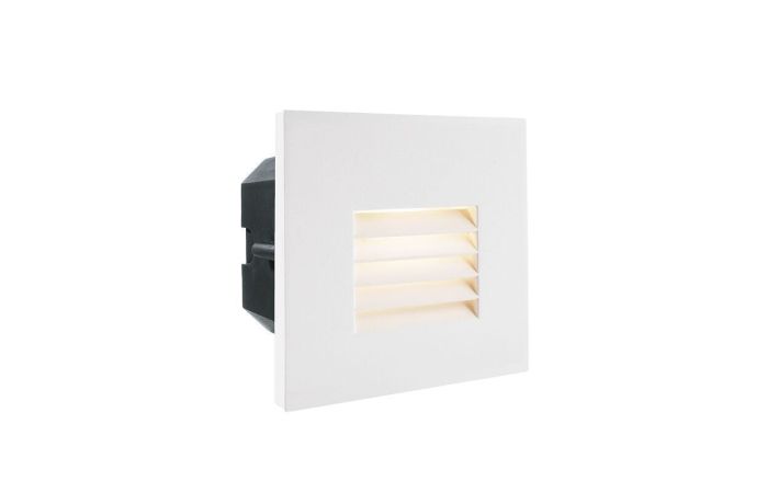 Dangtelis šviestuvui 100x100mm į sieną baltos spalvos su grotelių formos skyle LIGHT BASE II COB OUTDOOR - DEKO LIGHT