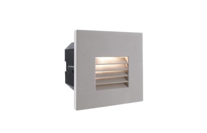 Dangtelis šviestuvui 100x100mm į sieną pilkos spalvos su grotelių formos skyle LIGHT BASE II COB OUTDOOR - DEKO LIGHT