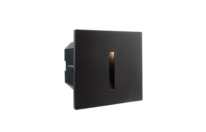 Dangtelis šviestuvui 100x100mm į sieną juodos spalvos su "I" formos skyle LIGHT BASE II COB OUTDOOR - DEKO LIGHT