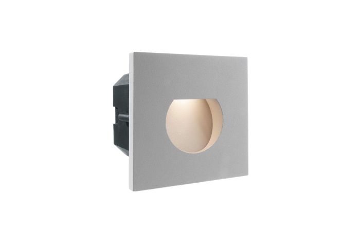 Dangtelis šviestuvui 100x100mm į sieną pilkos spalvos su apvalia skyle LIGHT BASE II COB OUTDOOR - DEKO LIGHT