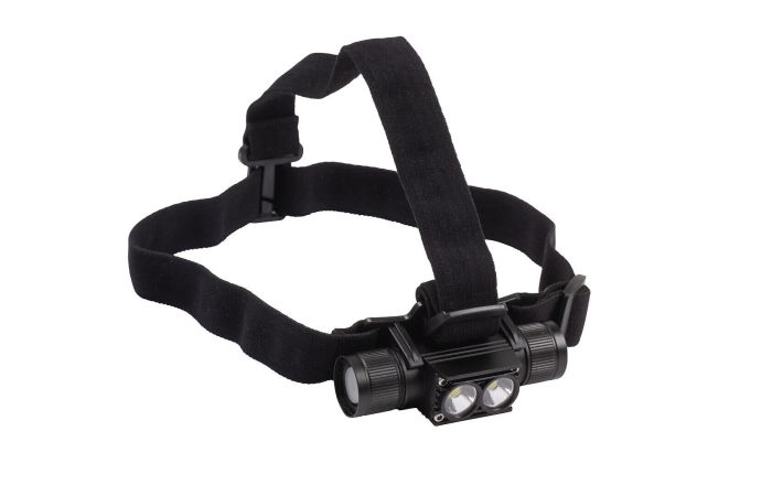 Žibintuvėlis ant galvos LED 2x20W 1200lm įkraunamas USB 2600MAH 3.7V 9630005 LUKA  - AIRAM