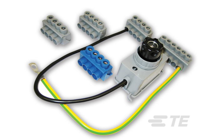 Gnybtas atsišakojimo, komplektas su saugikline 10A į atramą JOR99969 GURO-LPF-4-D2-10 - RAYCHEM