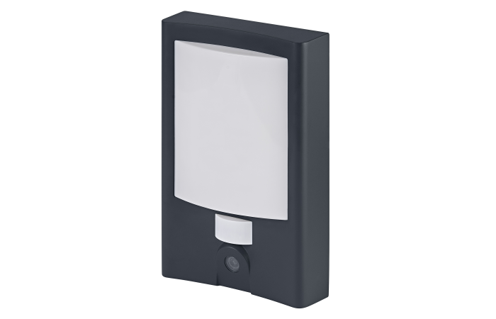 Šviestuvas v/t LED 22W IP44 3000K 1500lm dimeriuojamas BRA su jutikliu, kamera, garsiakalbiu ir sirena pilkos spalvos WiFi SMART+ Entrance Number - LEDVANCE