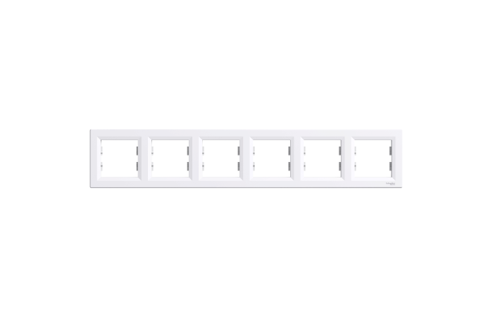 Rėmelis šešiagubas baltos spalvos Asfora - SCHNEIDER ELECTRIC