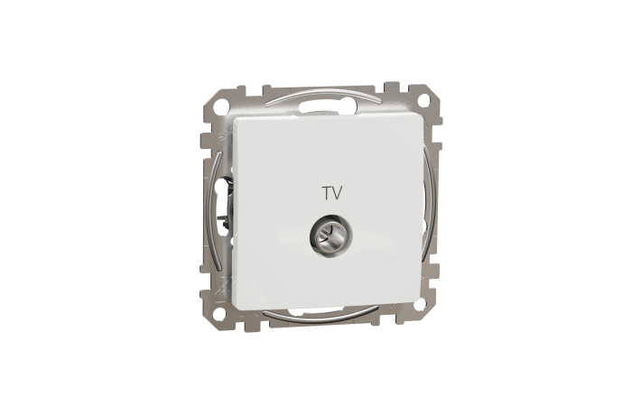 Lizdas p/t TV tarpinis be rėmelio varžtiniai kontaktai baltos spalvos 7dB SEDNA DESIGN - SCHNEIDER ELECTRIC
