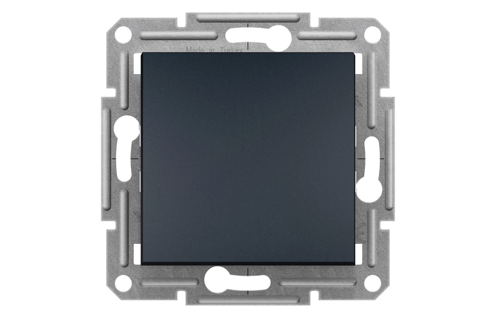 Jungiklis p/t viengubas be rėmelio varžtiniai kontaktai antracito spalvos 10A 250V Asfora - SCHNEIDER ELECTRIC