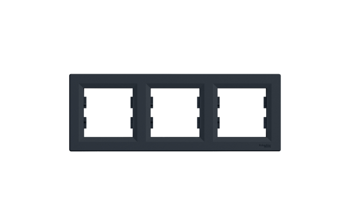 Rėmelis trigubas antracito spalvos Asfora - SCHNEIDER ELECTRIC